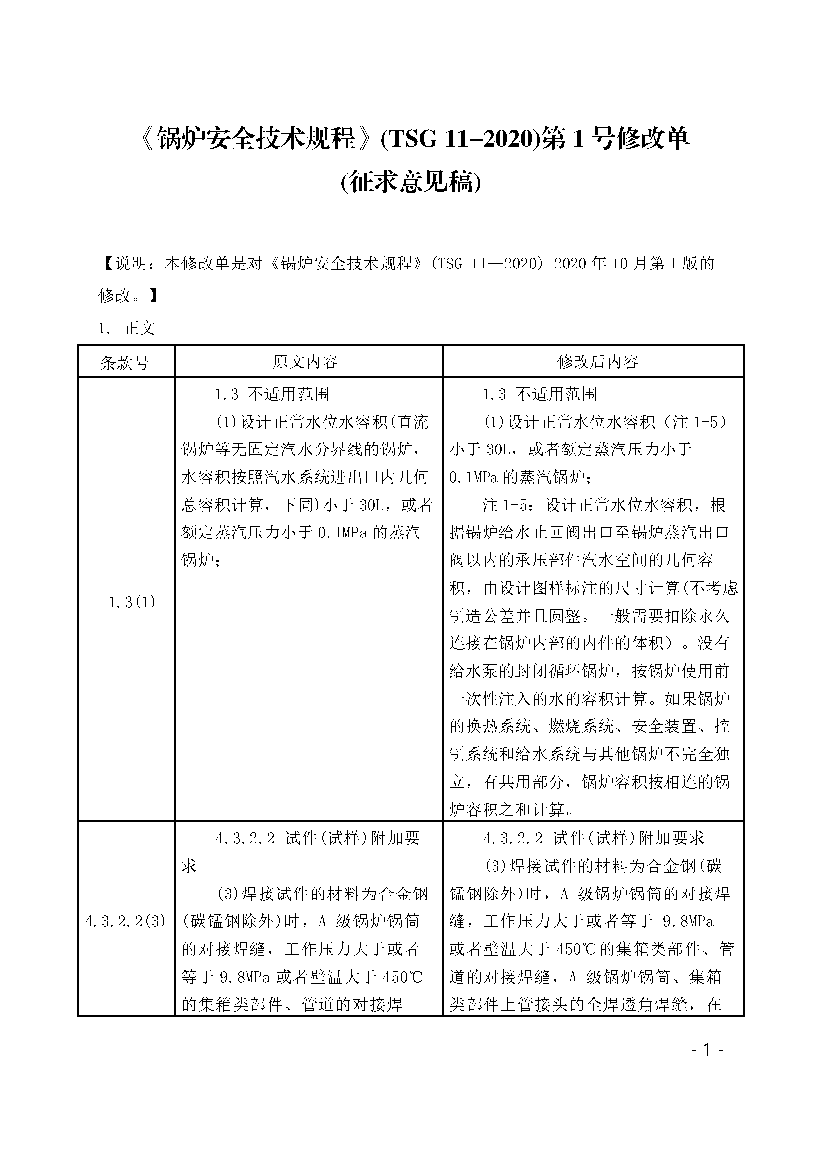 附件1:《〈鍋爐安全技術規(guī)程〉(TSG 11-2020)第1號修改單(征求意見稿)》_頁面_1.png